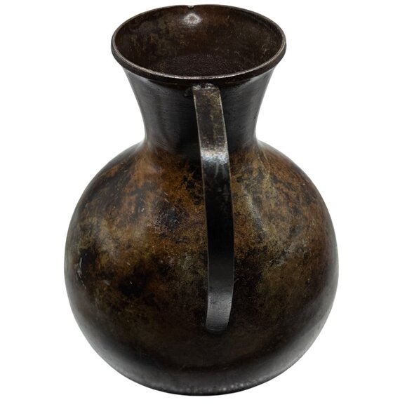 Vintage Metal Copper Rustic Pitcher Decorative Made in India 7.5"H - Picture 3 of 8